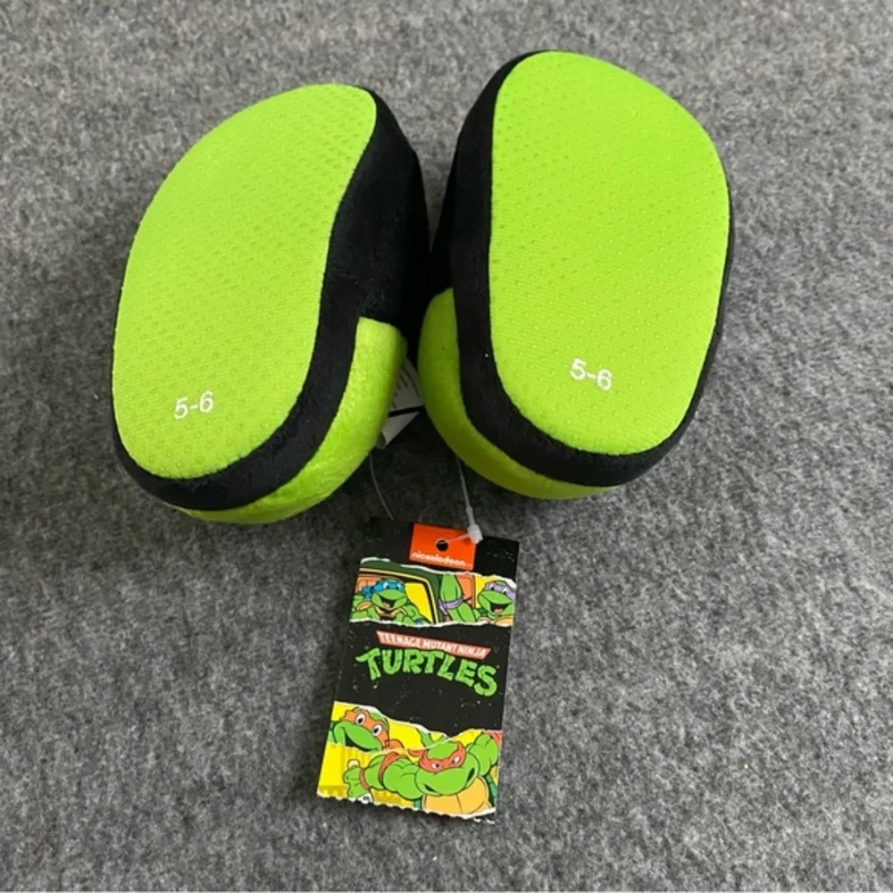 Teenage Mutant‎ Ninja Turtles Slippers Little  Boys Size 5-6 Slip On Green New